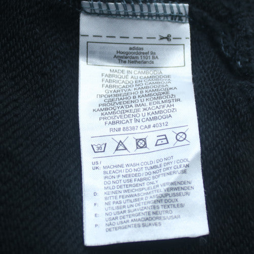 Adidas Mens Grey Black XL Pullover Hoodie Embroidered Logo Sportswear
