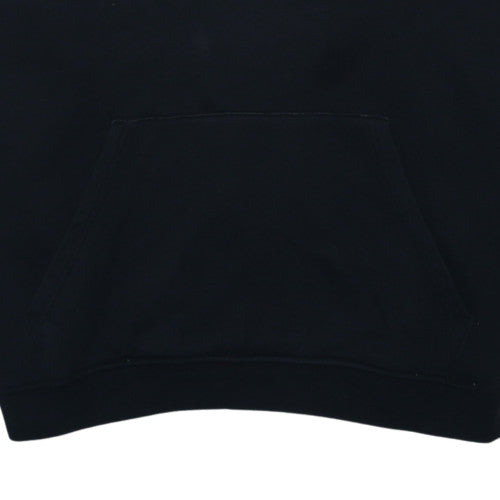 Adidas Mens Grey Black XL Pullover Hoodie Embroidered Logo Sportswear