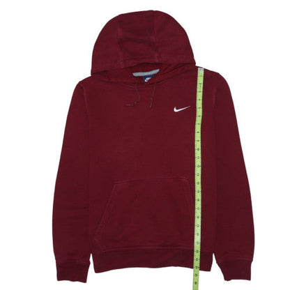 Nike Men's Red Pullover Hoodie Medium Fleece Logo Sweatshirt