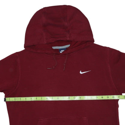 Nike Men's Red Pullover Hoodie Medium Fleece Logo Sweatshirt