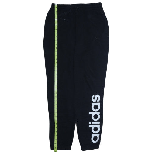 Adidas Men's Black L Jogger Fleece Sweatpants with Logo