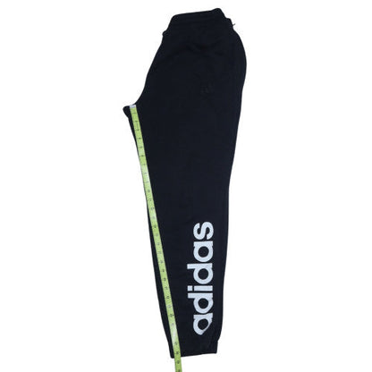 Adidas Men's Black L Jogger Fleece Sweatpants with Logo