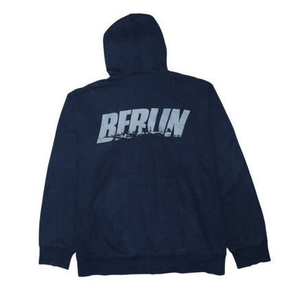 Nike Mens Navy Blue Full Zip Hoodie XXL Berlin Graphic Sweatshirt