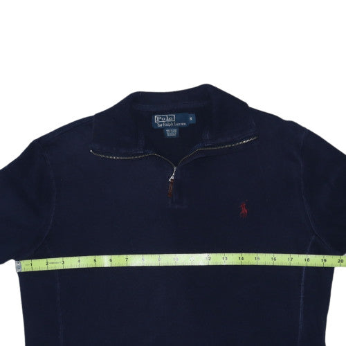 Ralph Lauren Men's Blue 1/4 Zip Cotton Sweatshirt Size S