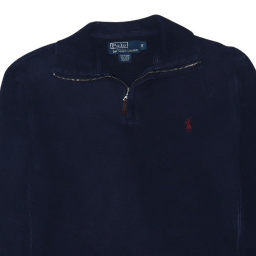 Ralph Lauren Men's Blue 1/4 Zip Cotton Sweatshirt Size S