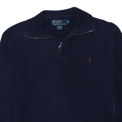 Ralph Lauren Men's Blue 1/4 Zip Cotton Sweatshirt Size S