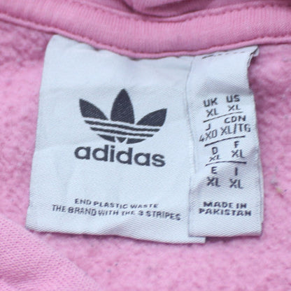 adidas Men’s Pink Pullover Hoodie XL Fleece Sportswear Sweatshirt