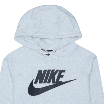 Nike Womens Grey Pullover Hoodie XS Cotton Blend Logo Sweatshirt