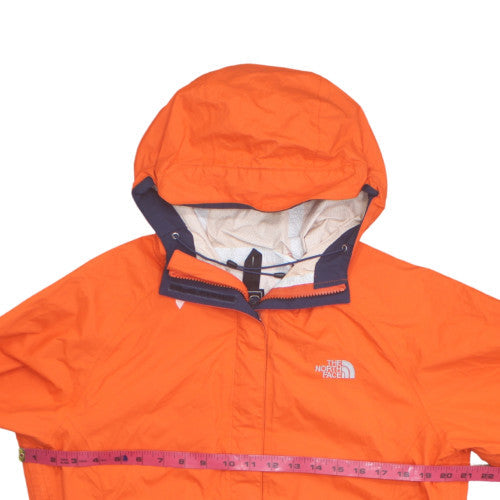 The North Face Womens Orange Waterproof Hooded Rain Jacket M