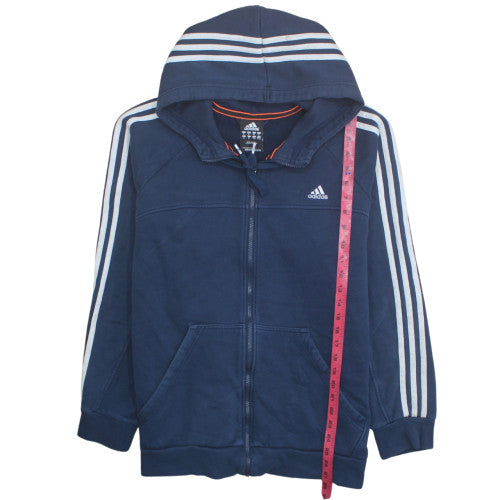 Adidas Men's Blue XL Full Zip Fleece Hoodie Sweatshirt