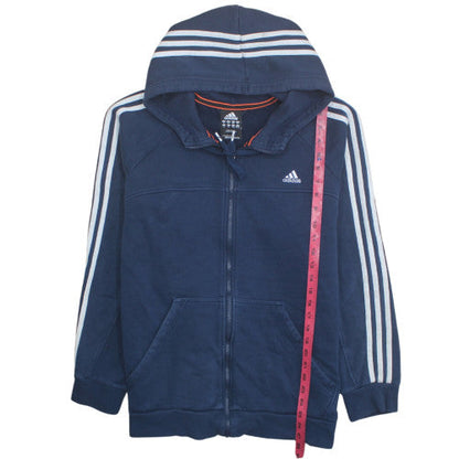 Adidas Men's Blue XL Full Zip Fleece Hoodie Sweatshirt