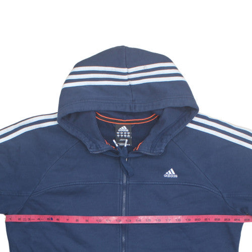 Adidas Men's Blue XL Full Zip Fleece Hoodie Sweatshirt