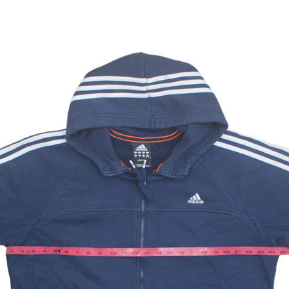 Adidas Men's Blue XL Full Zip Fleece Hoodie Sweatshirt