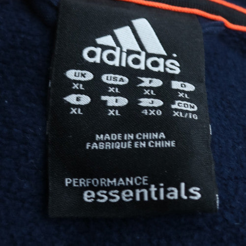 Adidas Men's Blue XL Full Zip Fleece Hoodie Sweatshirt