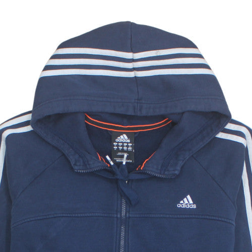 Adidas Men's Blue XL Full Zip Fleece Hoodie Sweatshirt