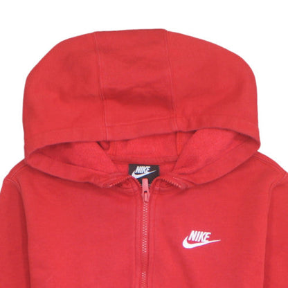 Nike Boys Red Colourblock 1/2 Zip Hoodie XL 158 Fleece Sweatshirt