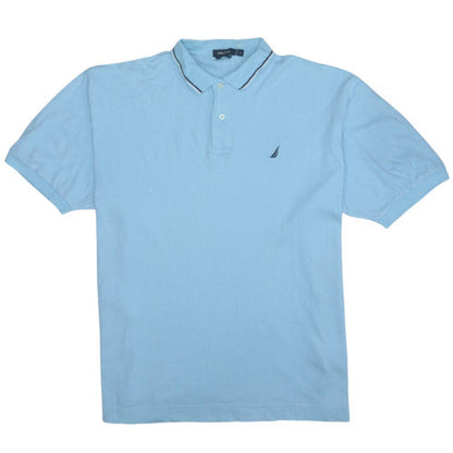 Nautica Men's Blue XL Classic Fit Cotton Short Sleeve Polo Shirt