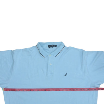 Nautica Men's Blue XL Classic Fit Cotton Short Sleeve Polo Shirt
