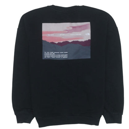 The North Face Womens Black L Sweatshirt Pullover Cotton Blend
