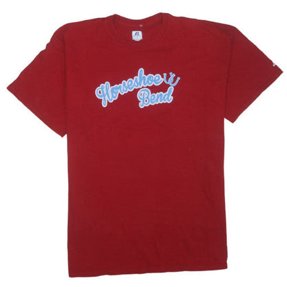 Russell Athletic Mens Red Graphic Horseshoe Bend T-Shirt XL