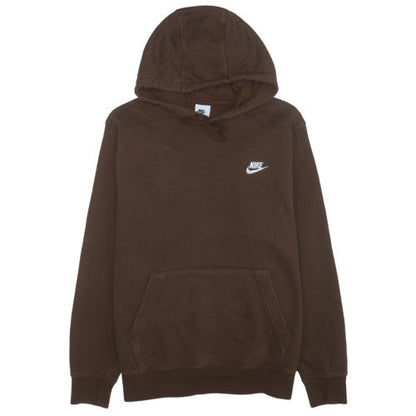 Nike Men's Brown Pullover Hoodie Size L Fleece Sweatshirt
