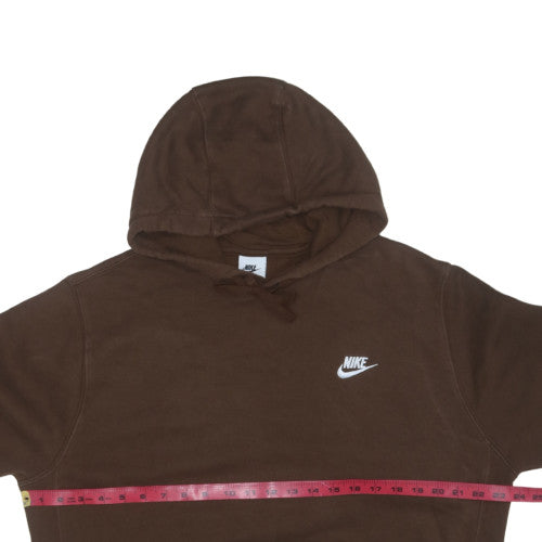 Nike Men's Brown Pullover Hoodie Size L Fleece Sweatshirt