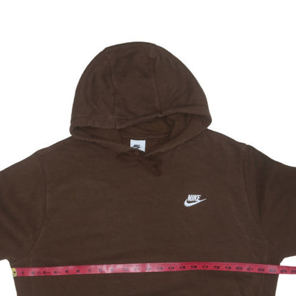 Nike Men's Brown Pullover Hoodie Size L Fleece Sweatshirt