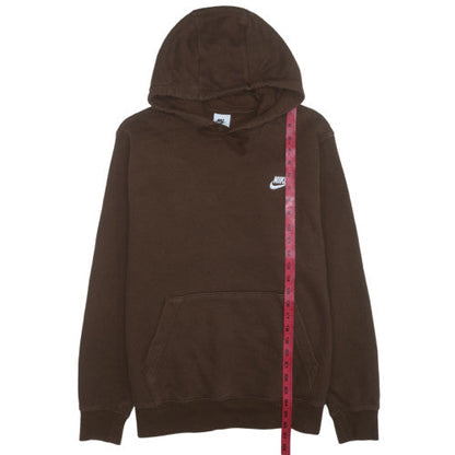 Nike Men's Brown Pullover Hoodie Size L Fleece Sweatshirt