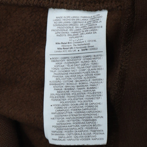Nike Men's Brown Pullover Hoodie Size L Fleece Sweatshirt