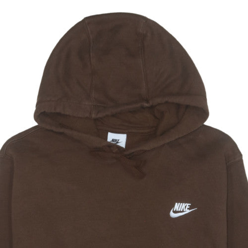 Nike Men's Brown Pullover Hoodie Size L Fleece Sweatshirt