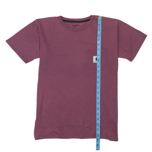 Carhartt Men Purple Cotton Crew Neck Short Sleeve T-Shirt Size S