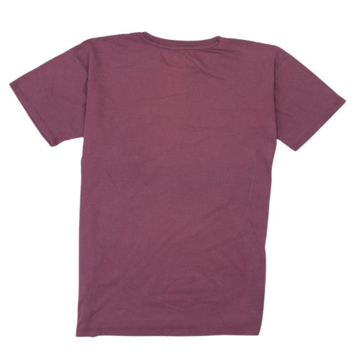 Carhartt Men Purple Cotton Crew Neck Short Sleeve T-Shirt Size S