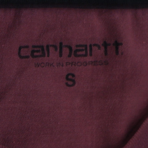 Carhartt Men Purple Cotton Crew Neck Short Sleeve T-Shirt Size S