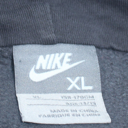 Nike Boys Grey XL Pullover Hoodie Sweatshirt with Logo Detail