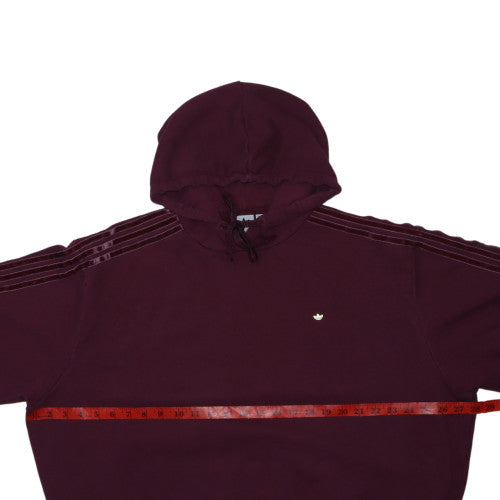Adidas Womens Burgundy Hoodie 2XL Cotton Blend Pullover Casual