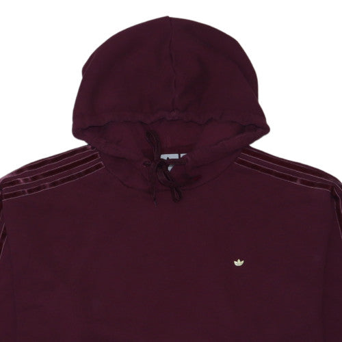 Adidas Womens Burgundy Hoodie 2XL Cotton Blend Pullover Casual