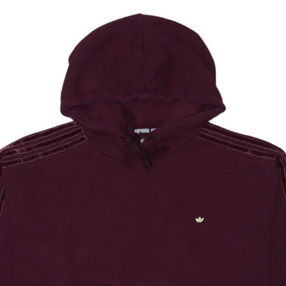 Adidas Womens Burgundy Hoodie 2XL Cotton Blend Pullover Casual