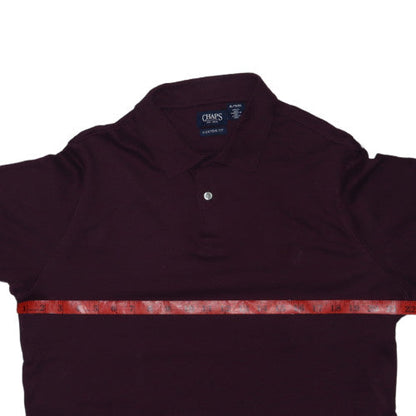 Chaps Men's Brown XL Slim Fit Short Sleeve Polo Shirt