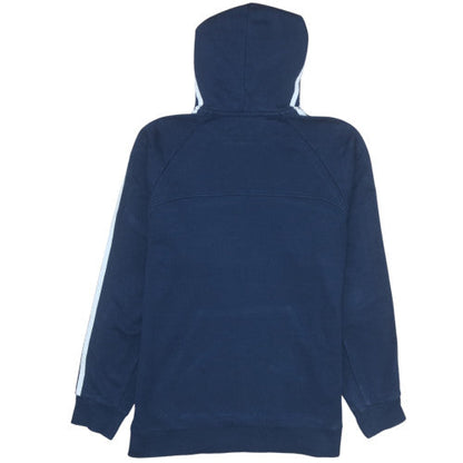 Adidas Men Blue Pullover Hoodie L Regular Fit Sports Fleece