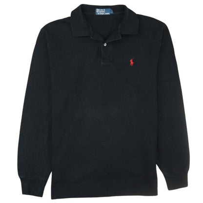 Ralph Lauren Men's Black Long Sleeve Polo Shirt Size M