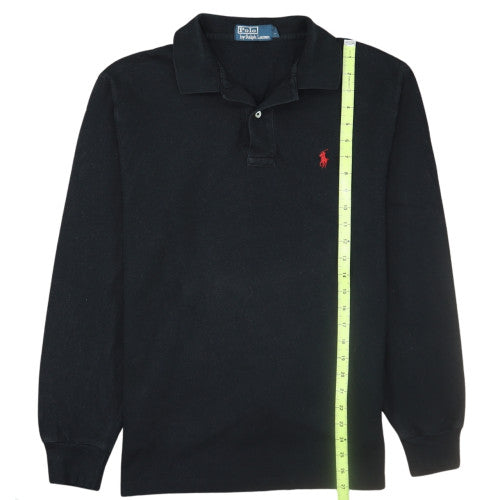 Ralph Lauren Men's Black Long Sleeve Polo Shirt Size M