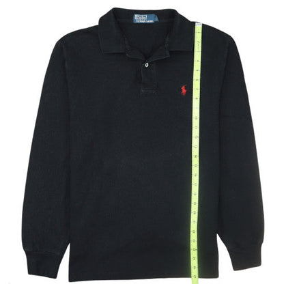 Ralph Lauren Men's Black Long Sleeve Polo Shirt Size M