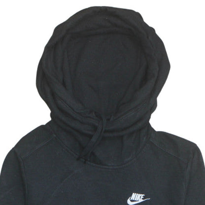 Nike Men's Black Pullover Hoodie M Logo Fleece Sweatshirt