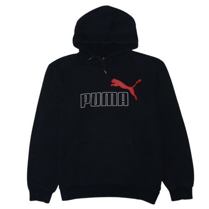 Puma Men's Black 4XL Pullover Fleece Hoodie with Logo