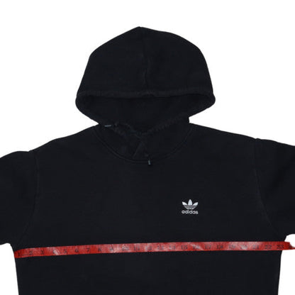 adidas Men Black Pullover Hoodie Regular Fit Size M Logo Fleece