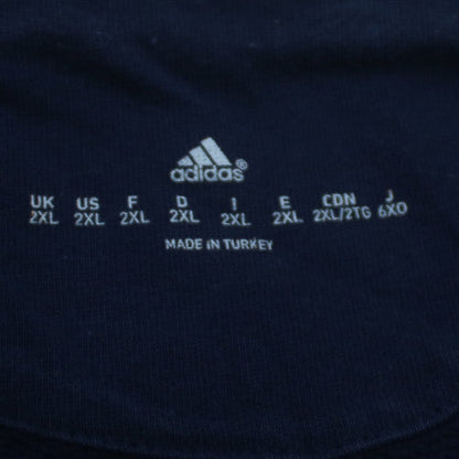 Adidas Men’s Grey Navy 2XL Crew Neck Pullover Sweatshirt