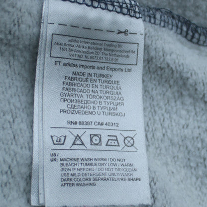 Adidas Men’s Grey Navy 2XL Crew Neck Pullover Sweatshirt