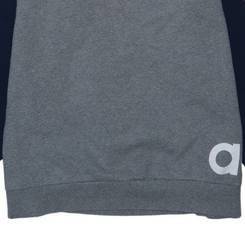 Adidas Men’s Grey Navy 2XL Crew Neck Pullover Sweatshirt