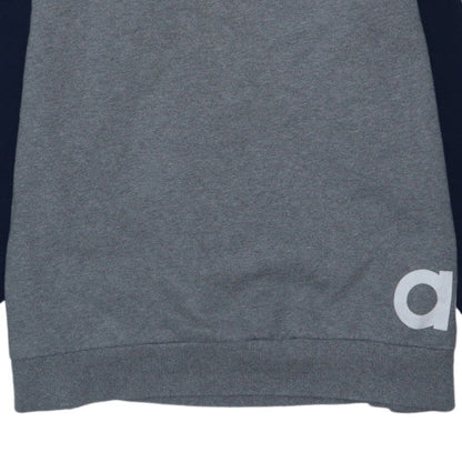 Adidas Men’s Grey Navy 2XL Crew Neck Pullover Sweatshirt