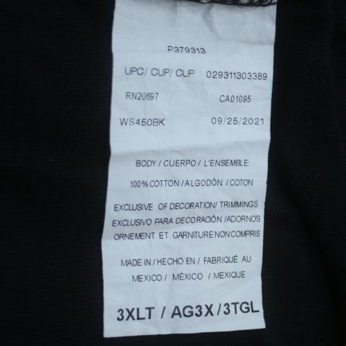 Dickies Mens Black 3XLT Cotton Crew Neck Short Sleeve T-Shirt